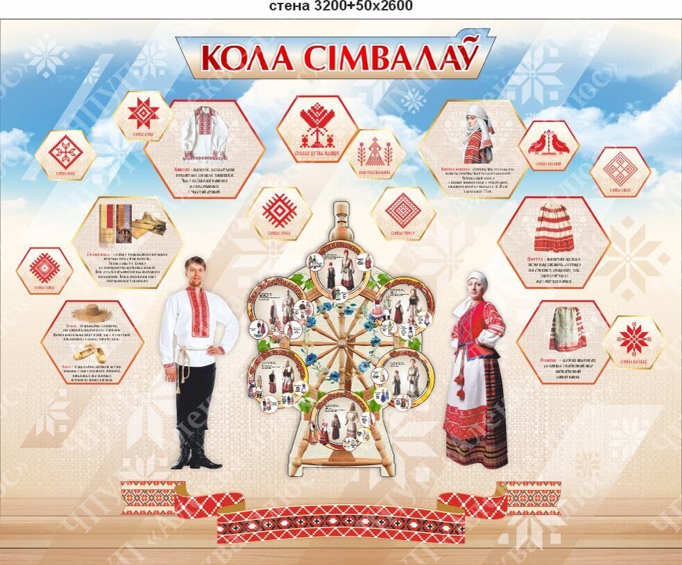 2489 Оформление стен, кола сімвалаў, моя Беларусь.