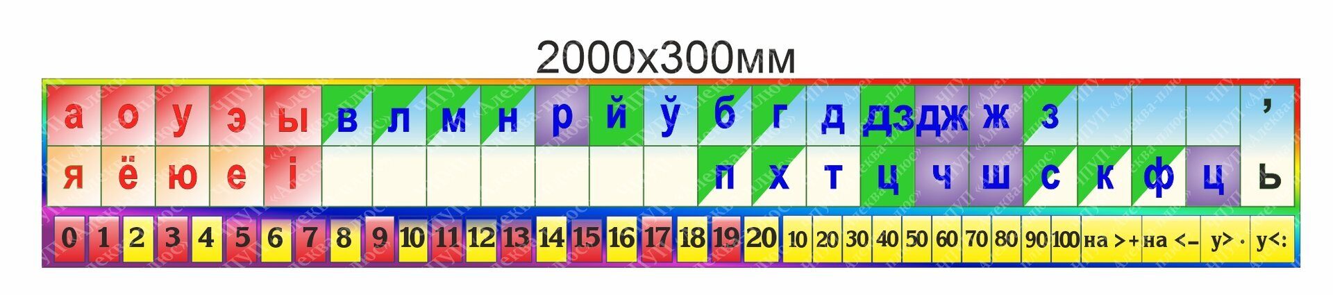 2372 Стенд лента букв белорусская, для школы